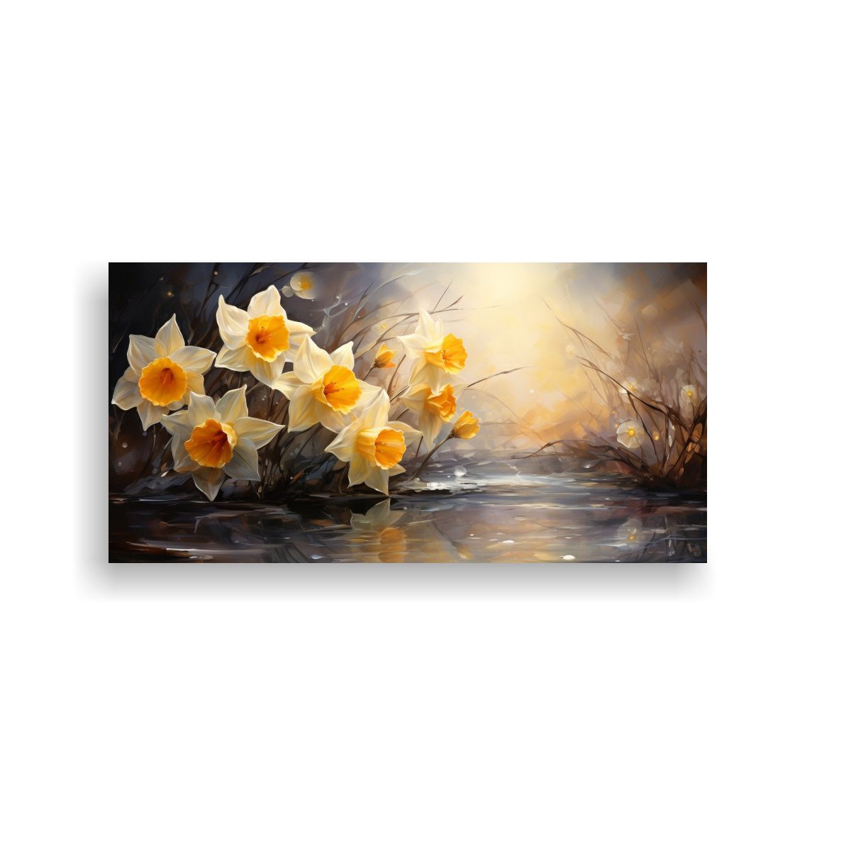 GENERICO - Cuadro Abstracto Composición Espectacular En Oro 100x50 Cm