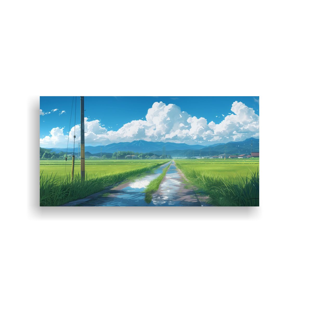 GENERICO - Pinturas De Paisajes De Verano En Arrozales 100x50 Cm