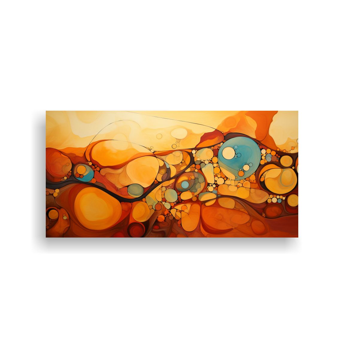 GENERICO - Pintura Abstracta Tierra Con Dimensiones En 80x40 Cm