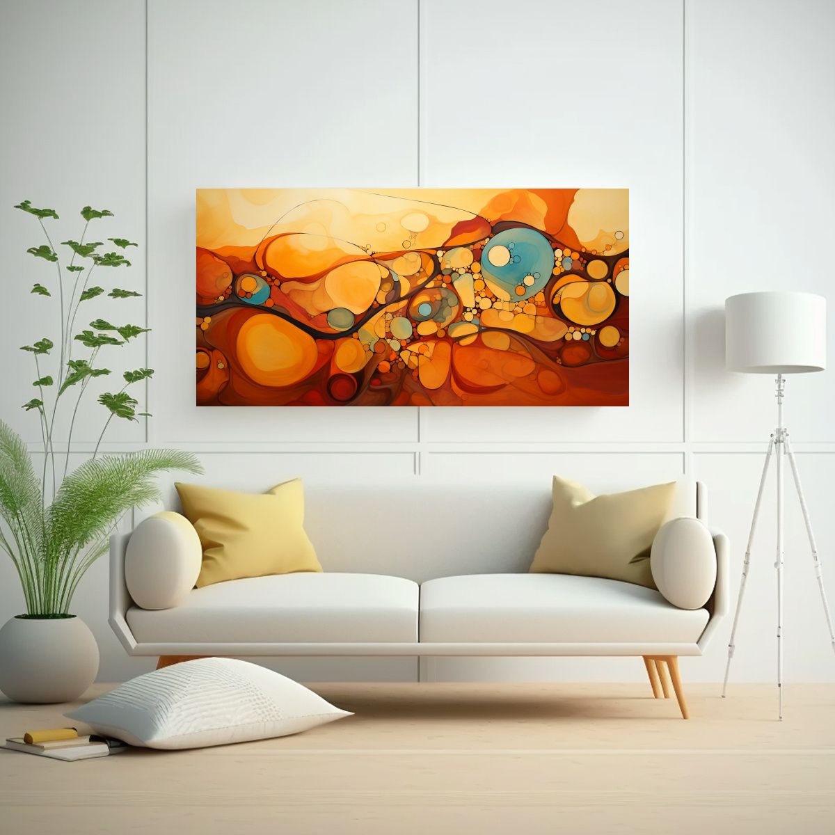 GENERICO - Pintura Abstracta Tierra Con Dimensiones En 80x40 Cm