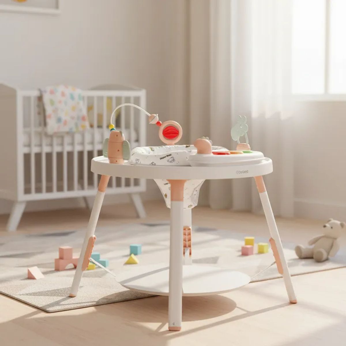 BEBESIT - Centro de Actividad 2 en 1 Smart & Bounce Rosa Coral Bebesit