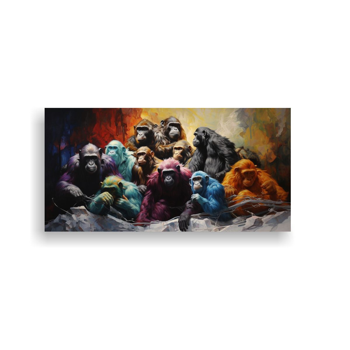 GENERICO - Pintura Al Estilo óleo Colorida De Vida Y 100x50 Cm