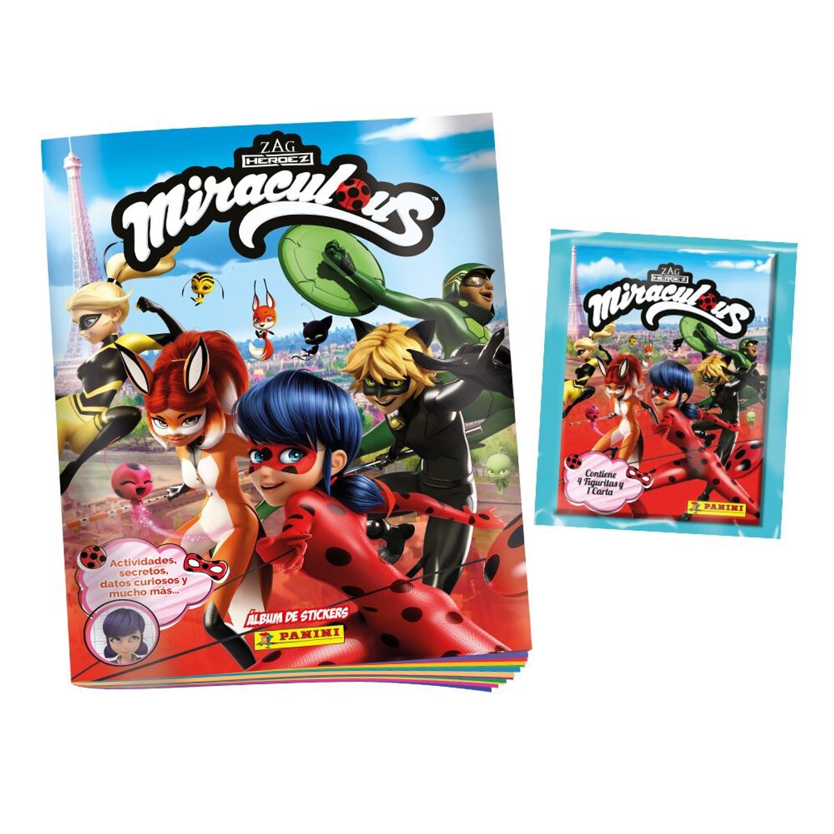 PANINI - Álbum Miraculous Ladybug. Pack Álbum  50 Sobres