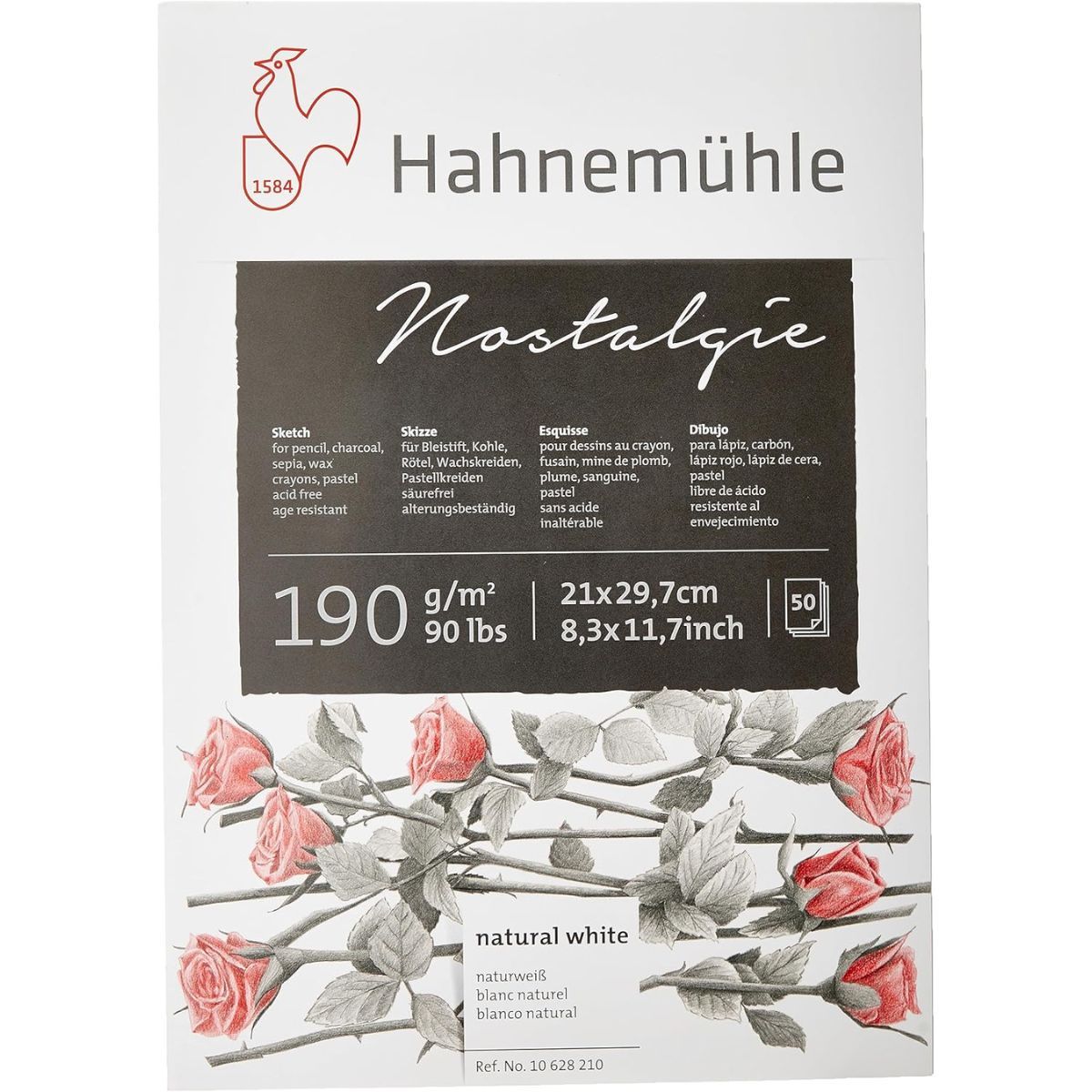 HAHNEMUHLE - Block Dibujo Hahnemuhle Nostalgie 190gr 50hjs 21x29cm