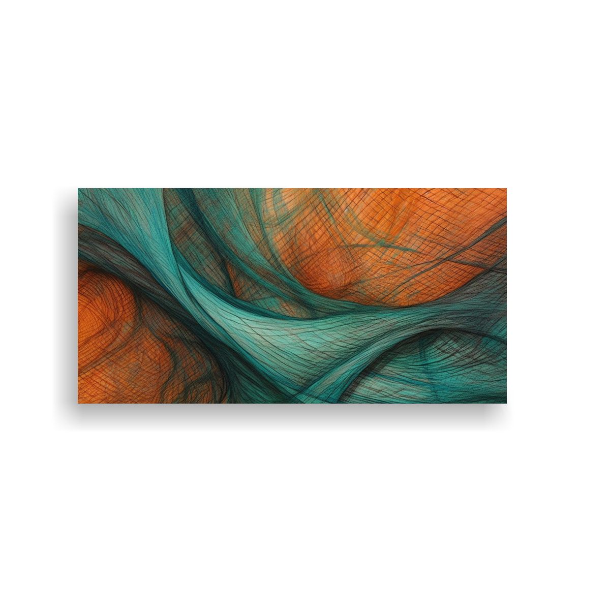 GENERICO - Pinturas Decorativas En Lienzo Con Malla Cruzada 80x40 Cm