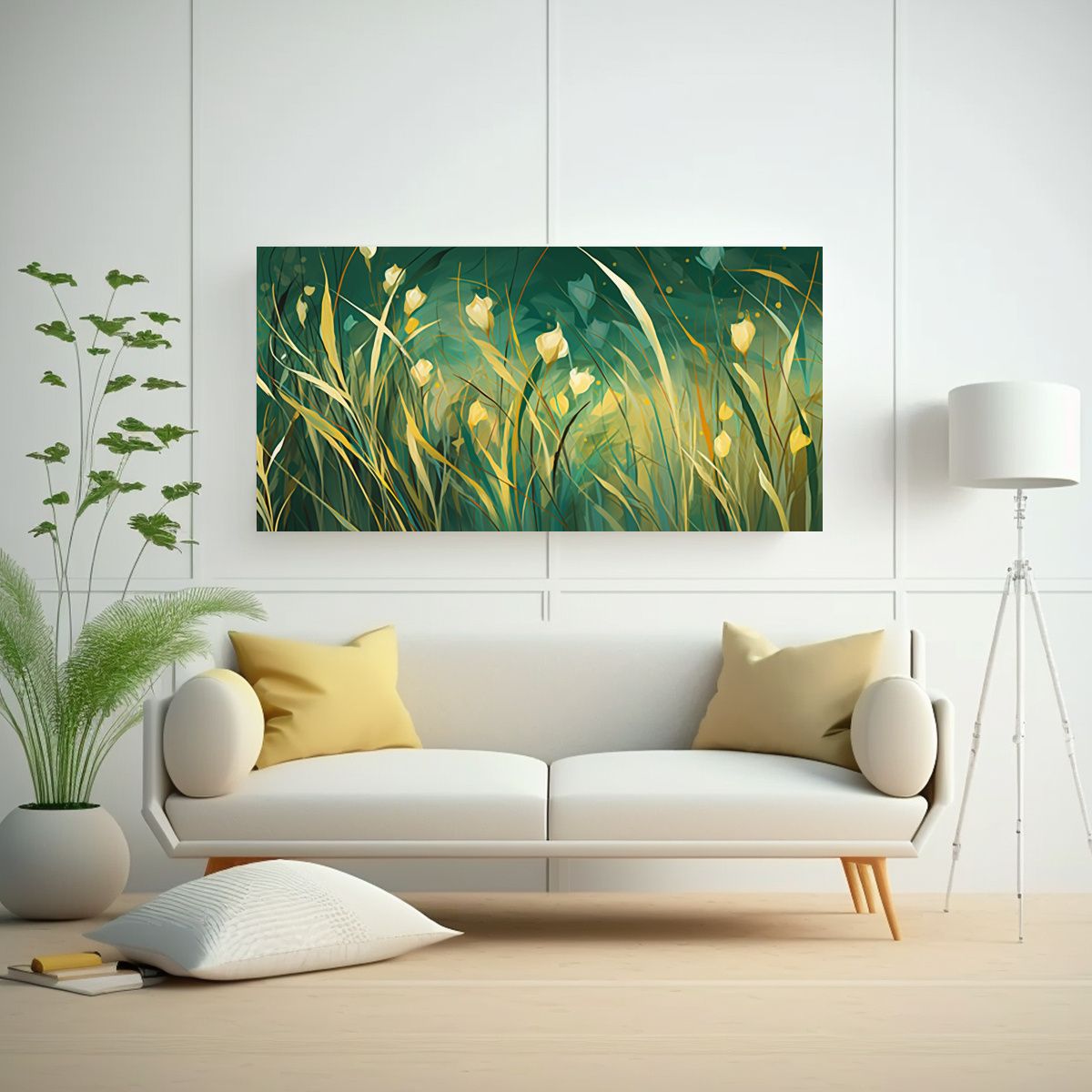 GENERICO - Pintura Decorativa De Hierba De Carrizo En 100x50 Cm