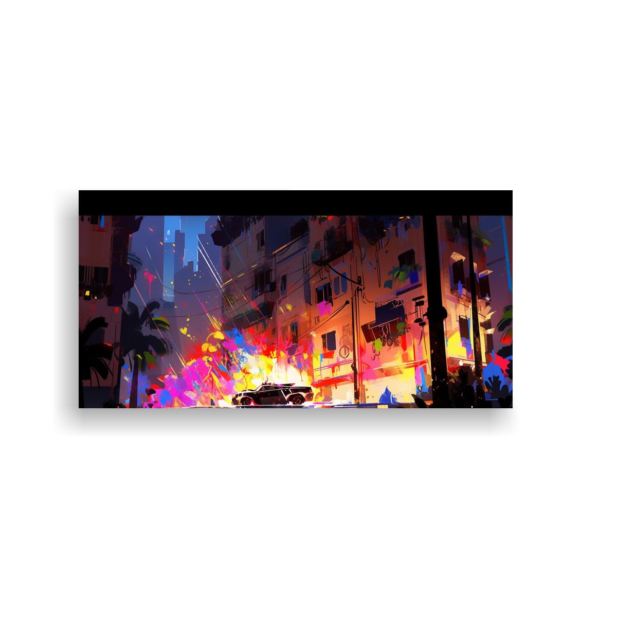 GENERICO - Pinturas Decorativas De Vanguardia En Negro En 100x50 Cm