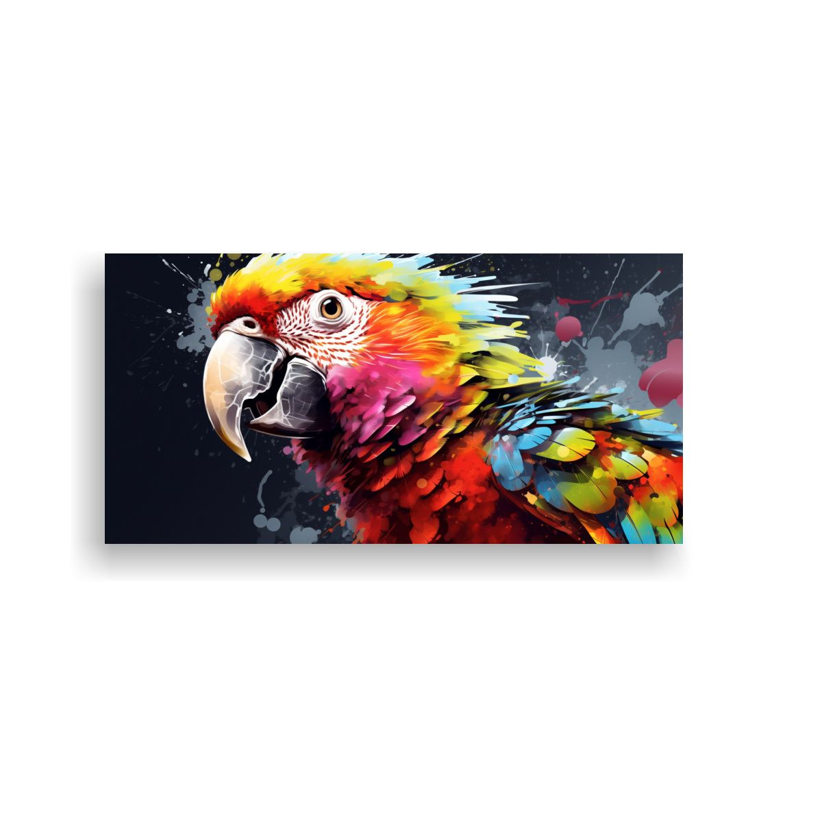 GENERICO - Pintura De Pared Juvenil Con Loro En Colores Del 100x50 Cm