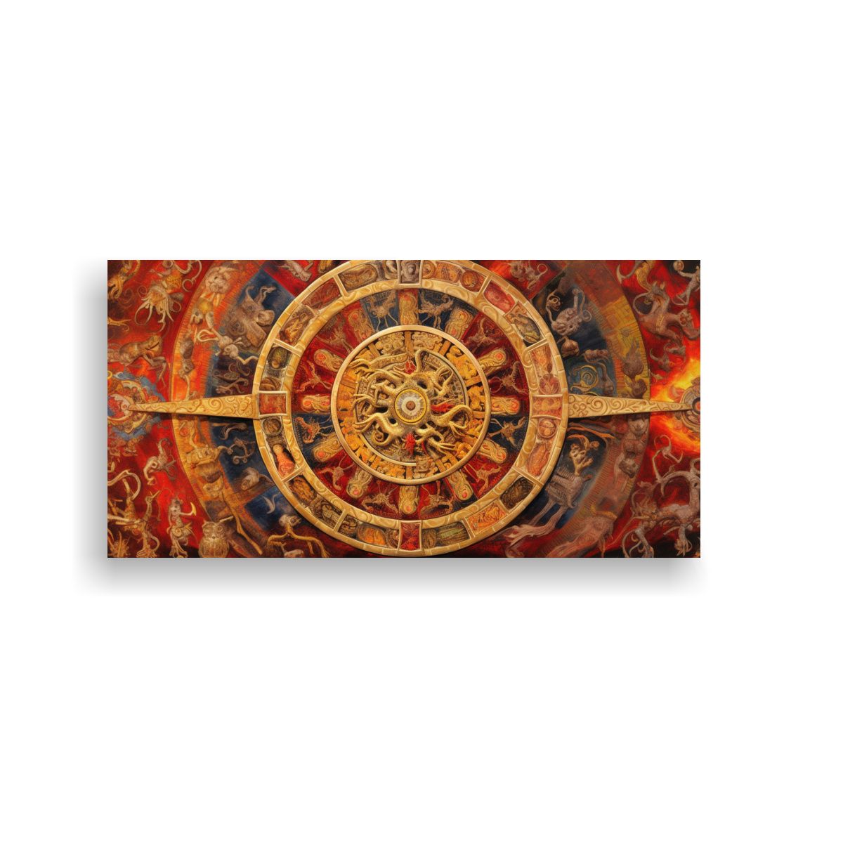 GENERICO - Cuadros Decorativos Esotéricos Mandala Vajra Con 80x40 Cm