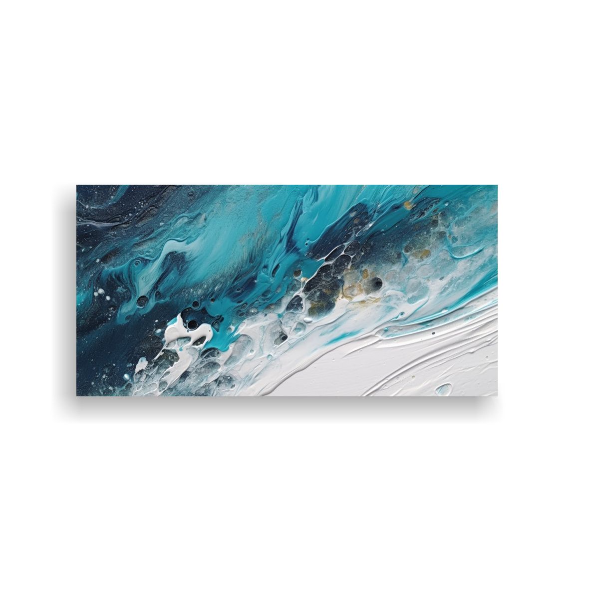 GENERICO - Cuadro Abstracto Con Luz Decoración Visual En 60x30 Cm