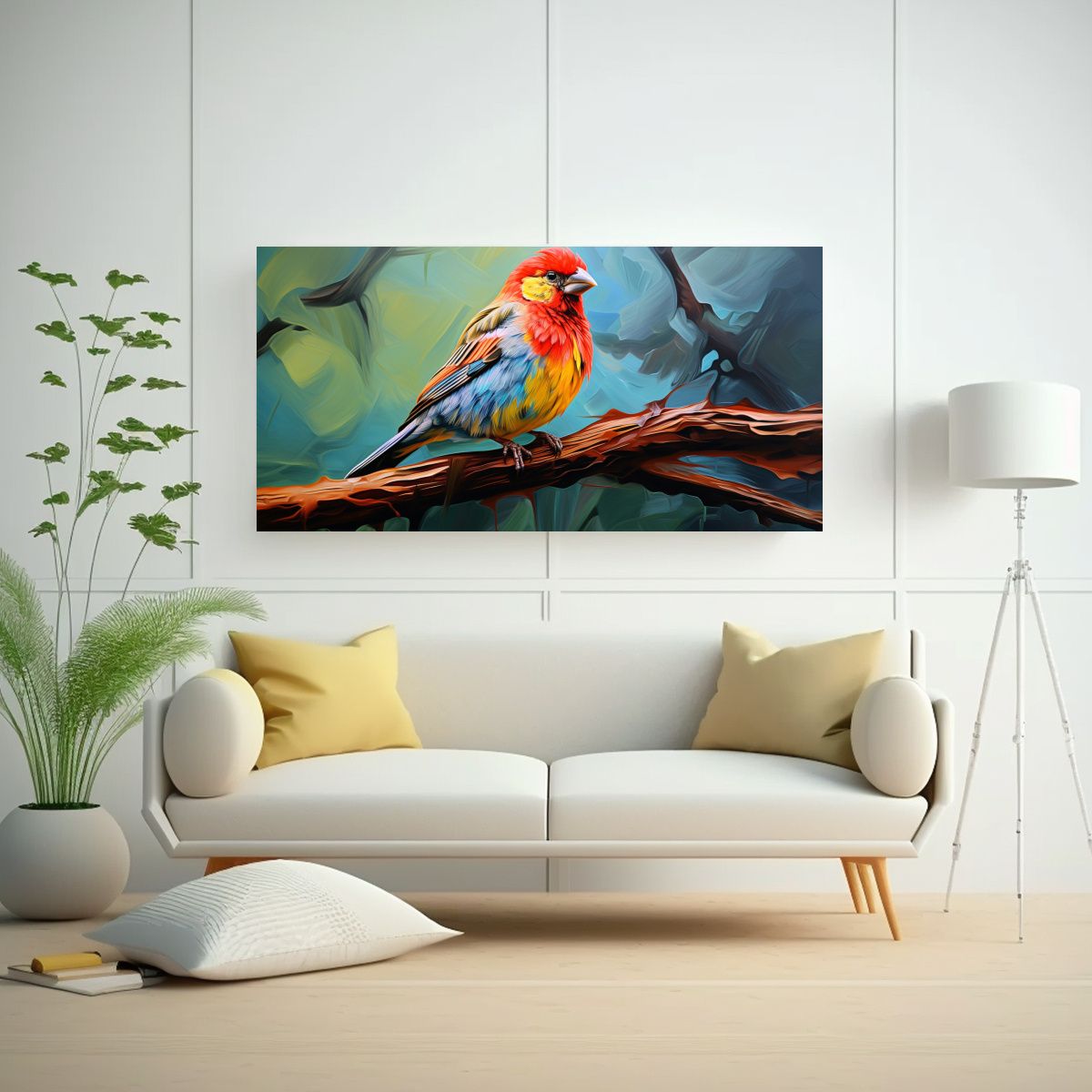 GENERICO - Cuadro Abstracto En Bastidor Para Sala Estilo 60x30 Cm