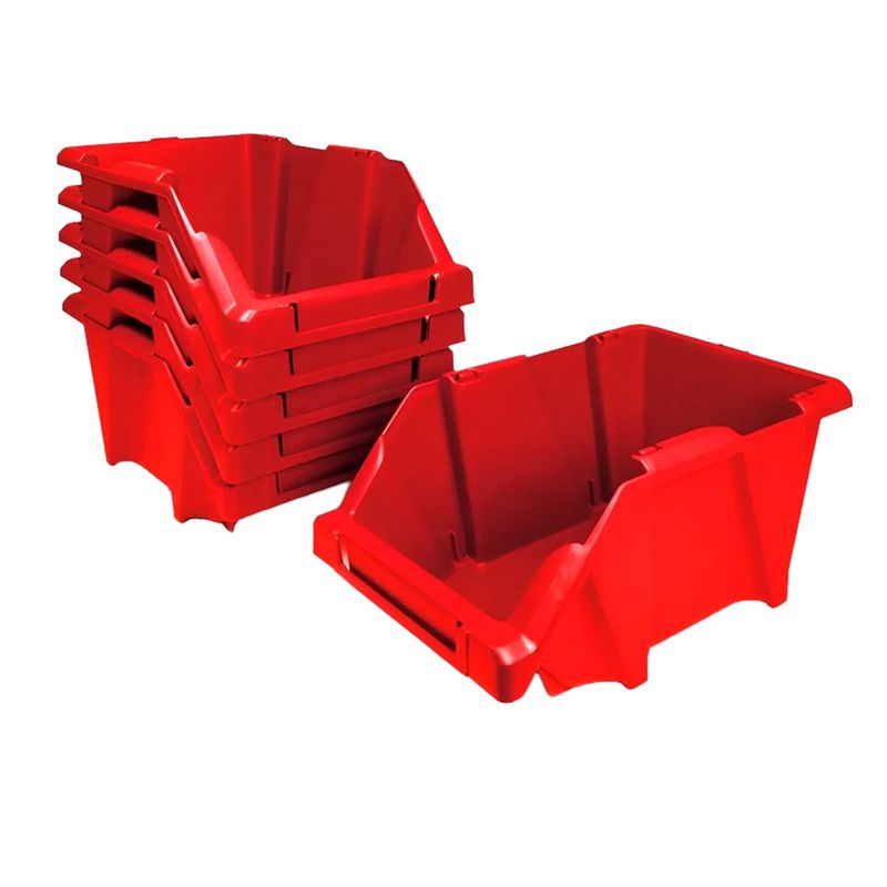 REYPLAST - Set 6 Cajas Apilables Organizadoras Gaveta Etiquetable #10