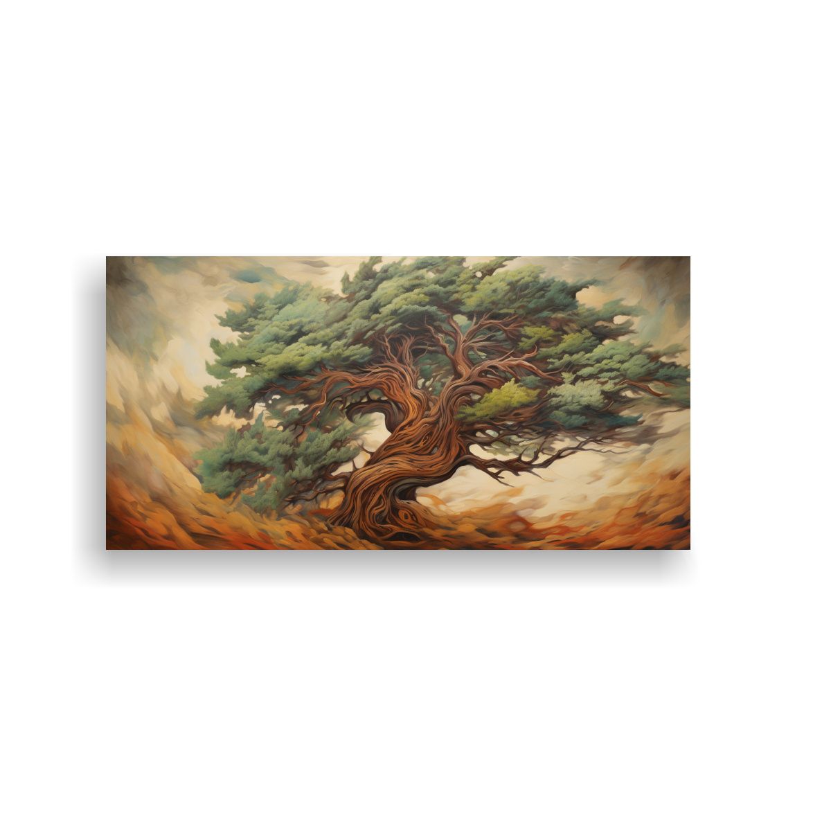 GENERICO - Cuadro Abstracto De Alta Resolución De Un árbol 100x50 Cm