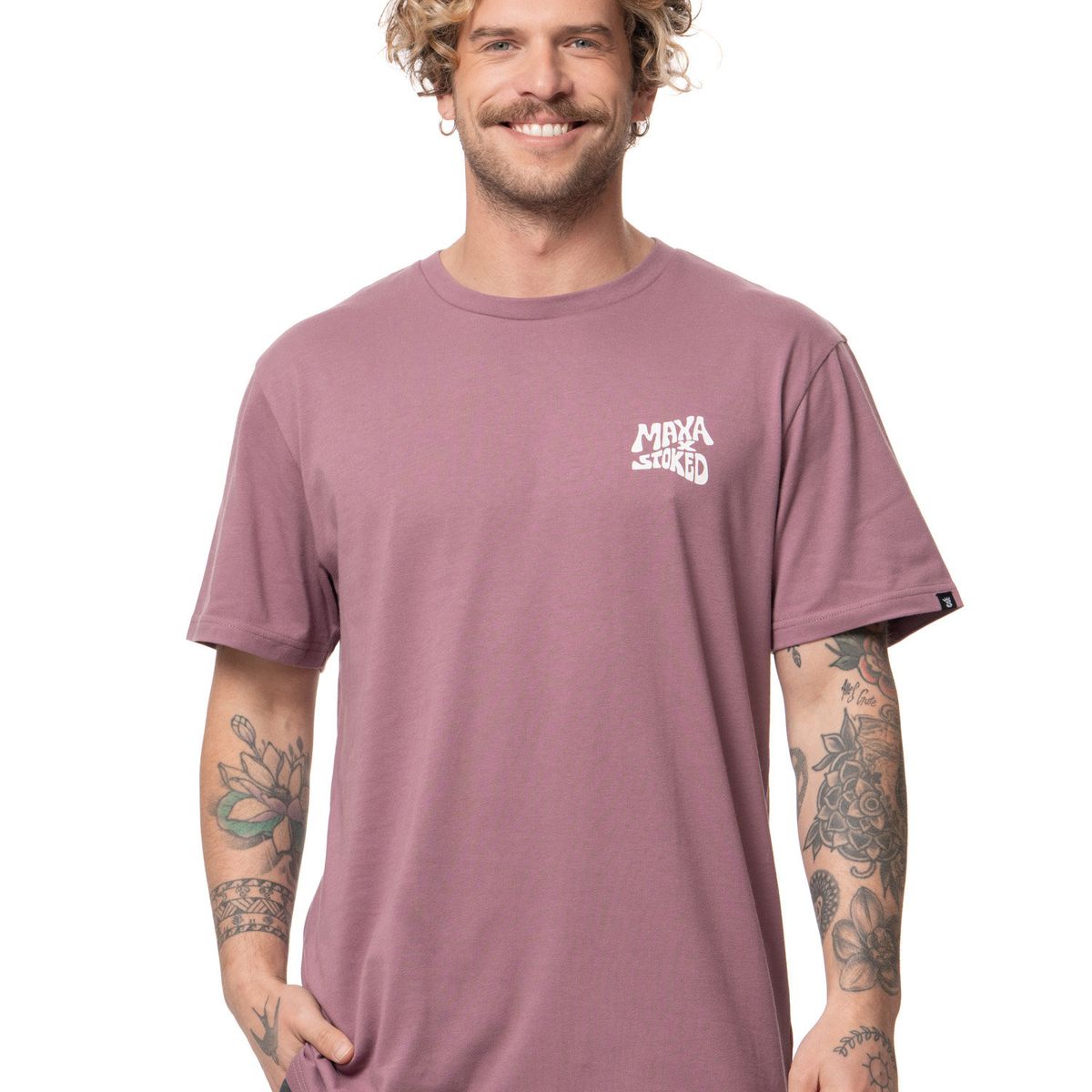 STOKED - Polera Hombre Kombu Morado Stoked