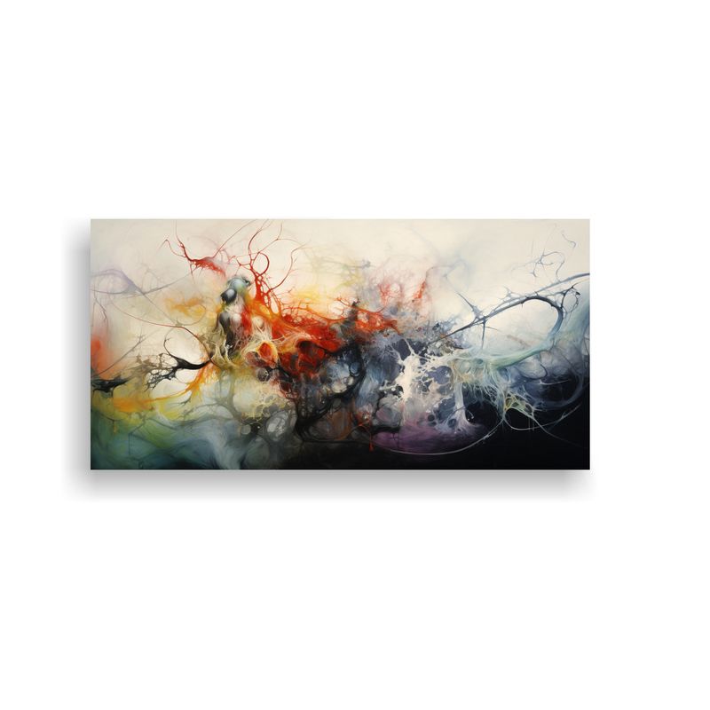 GENERICO - Cuadro Fotografía Abstracta Estilo Pintura Al 60x30 Cm