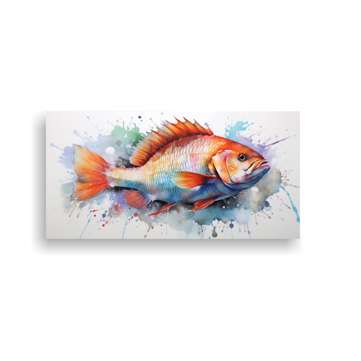 GENERICO - Cuadro Decorativo Dormitorio Peces De Agua Dulce 100x50 Cm.