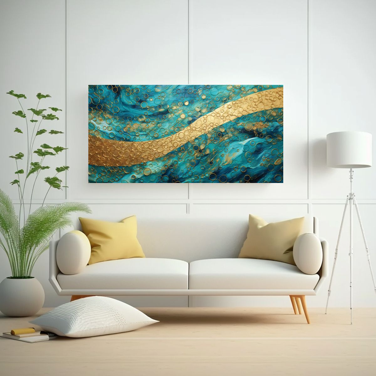 GENERICO - Cuadro Creativo Luminoso De Punto En El Estilo 80x40 Cm