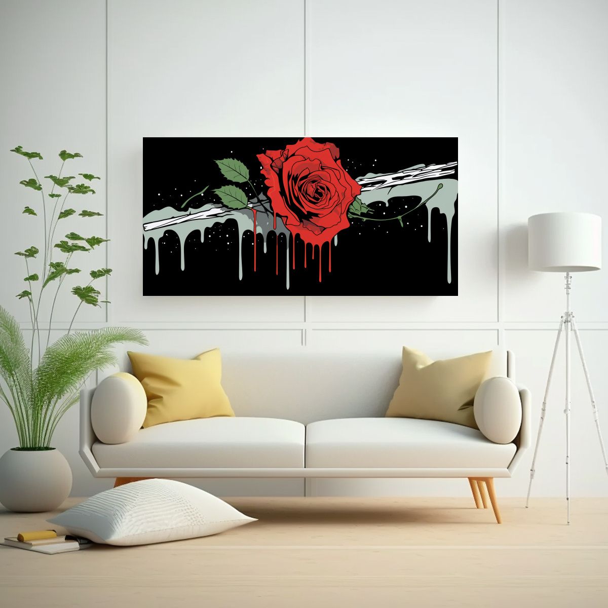 GENERICO - Pintura En Lienzo De Perspectiva Intensa Patrón 60x30 Cm