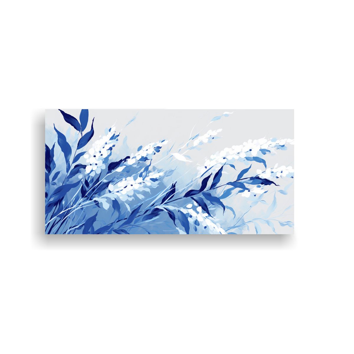 GENERICO - Pinturas Decorativas De Arte En Blanco Y Azul Con 60x30 Cm