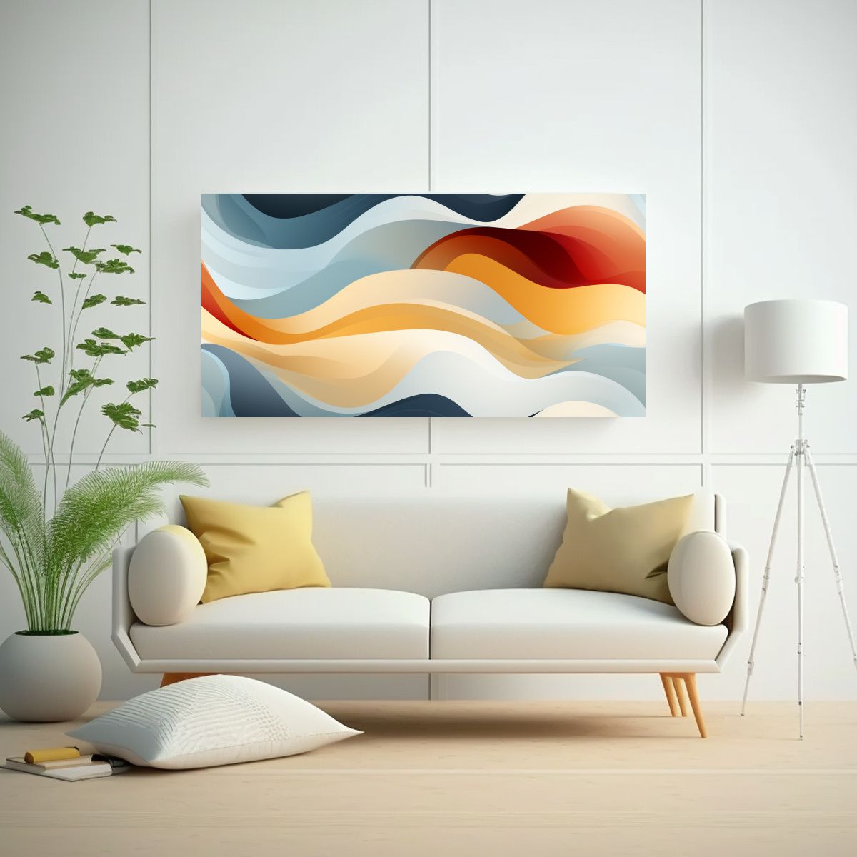 GENERICO - Pinturas Decorativas Con Formas Abstractas Y 100x50 Cm