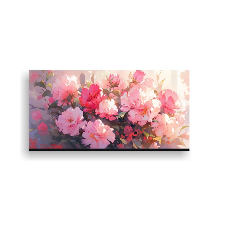 GENERICO - Arte De Pared Flor Magenta En Lienzo Estilo 100x50 Cm