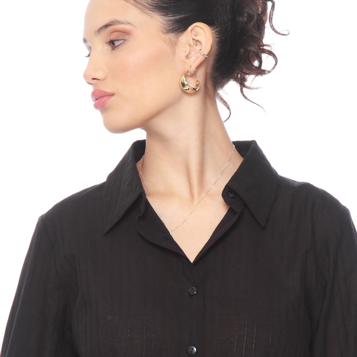 WADOS - BLUSA BRODERY MANGA LARGA ABOTONADA EN DELANTERO