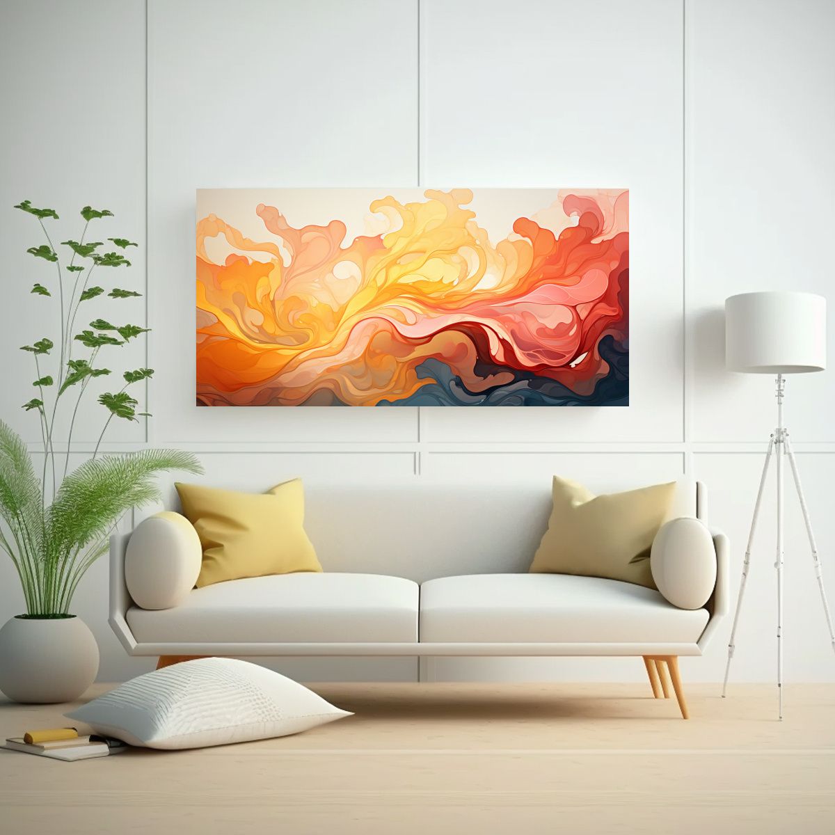 GENERICO - Cuadro Surrealista De Coral En Tonos De 100x50 Cm