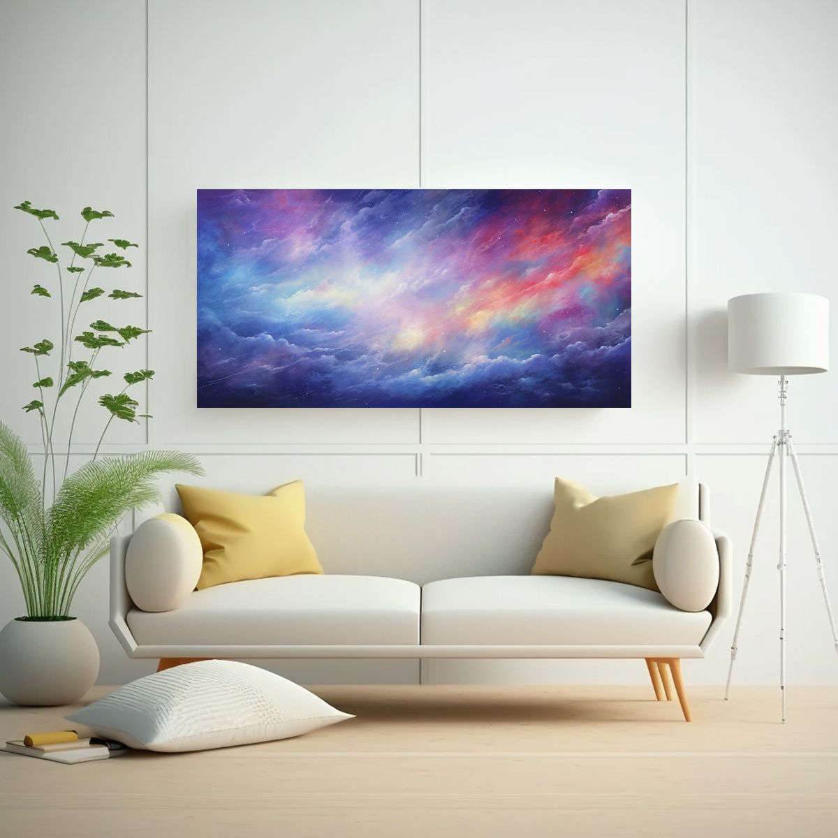 GENERICO - Cuadro Decorativo De Lienzo Horizontal Noche 60x30 Cm