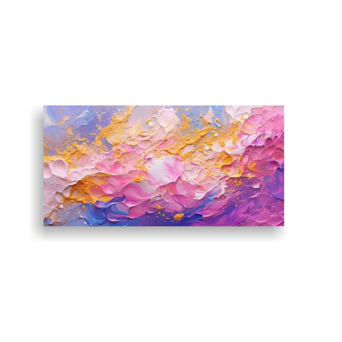 GENERICO - Cuadro Tela Canvas Diseño Abstracto Forma 100x50 Cm