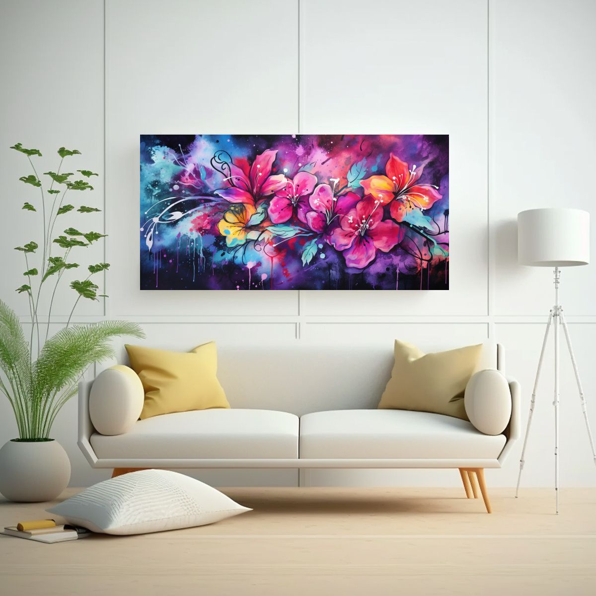 GENERICO - Arte De Pared Horizontal Vibrantes Colores 60x30 Cm