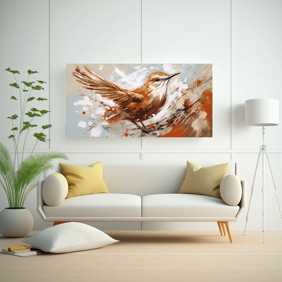GENERICO - Pintura De Decoración De Arte Pop Neo Un Pájaro 80x40 Cm