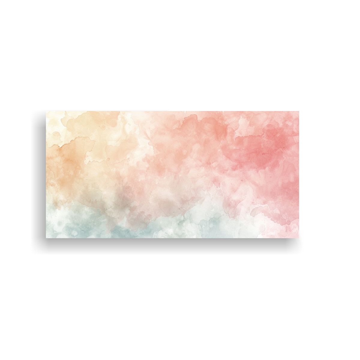 GENERICO - Cuadro Diseño Armonía Colores Textura Acuarela 60x30 Cm