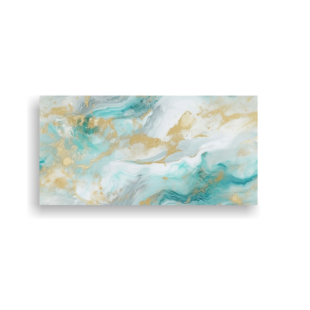 GENERICO - Pintura De Pared Surrealista Minimalista Agua Oro 60x30 Cm