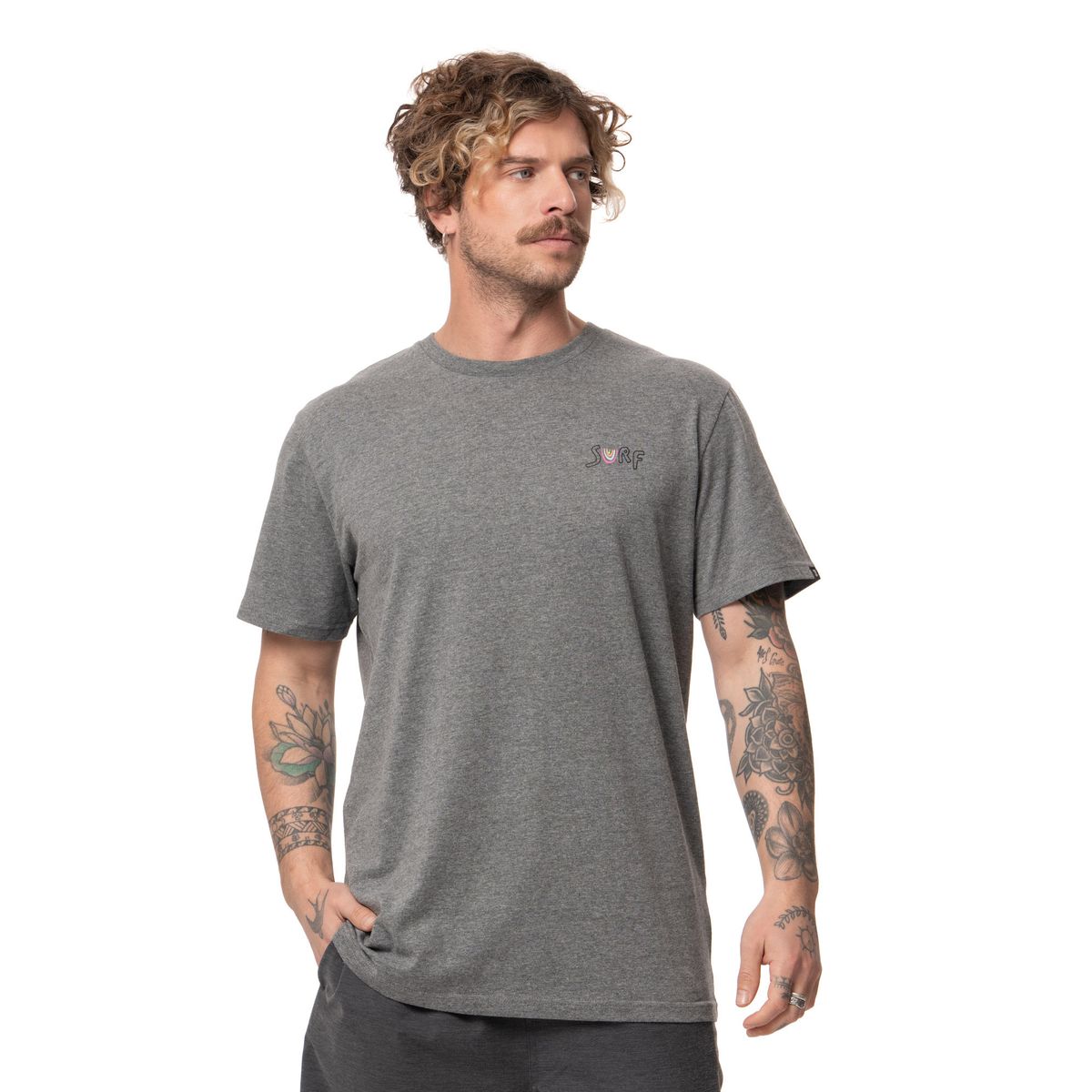STOKED - Polera Hombre Smile Gris Stoked