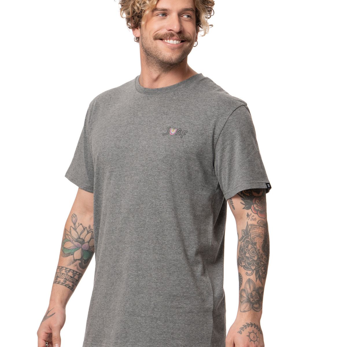 STOKED - Polera Hombre Smile Gris Stoked