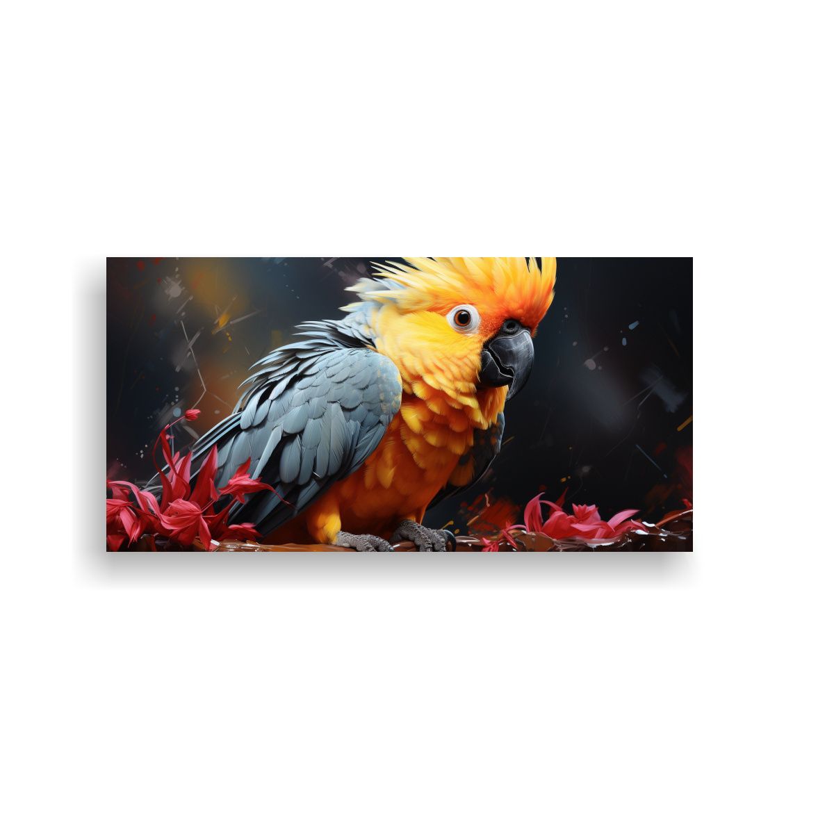 GENERICO - Pintura Al Estilo óleo Moderna De Un Cockatiel 60x30 Cm