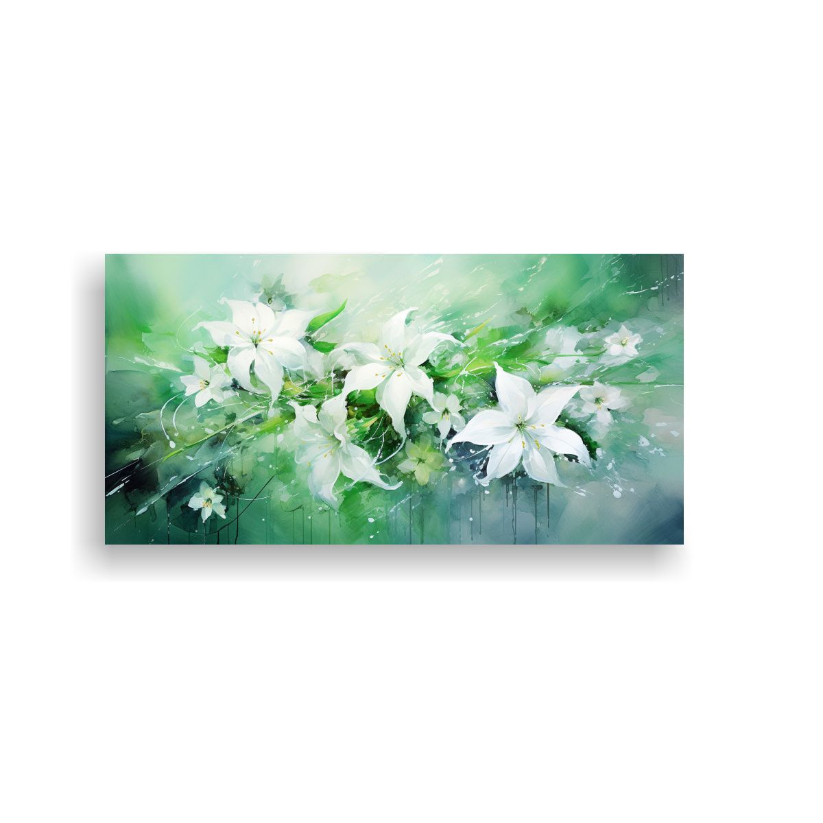 GENERICO - Pintura Decorativa Lienzo Patron Intenso Flores 60x30 Cm