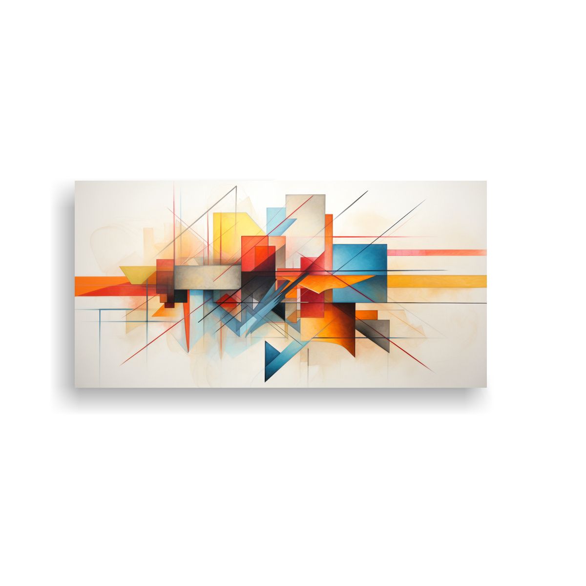 GENERICO - Cuadros Modernos Geométricos Abstractos Para 100x50 Cm