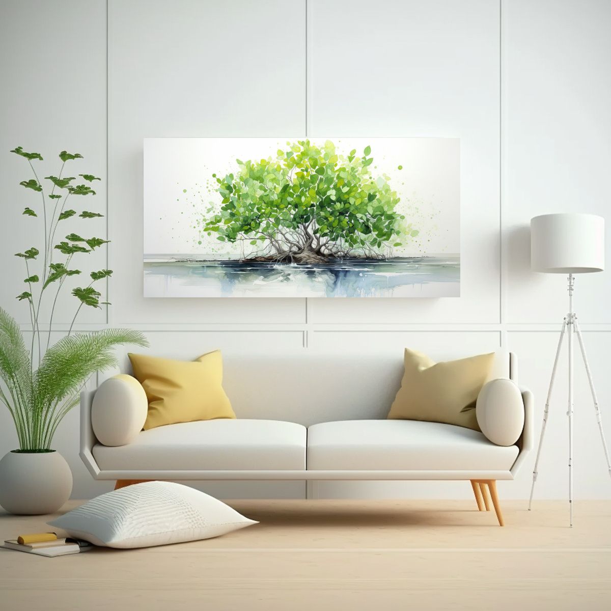 GENERICO - Arte De Pared Abstracto De Un Árbol De Manglar 60x30 Cm