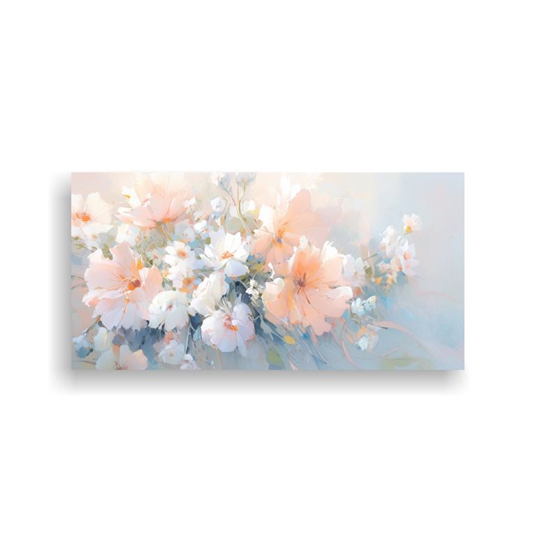 GENERICO - Lienzo De Tela Inspirador Con Flores En Colores 60x30 Cm