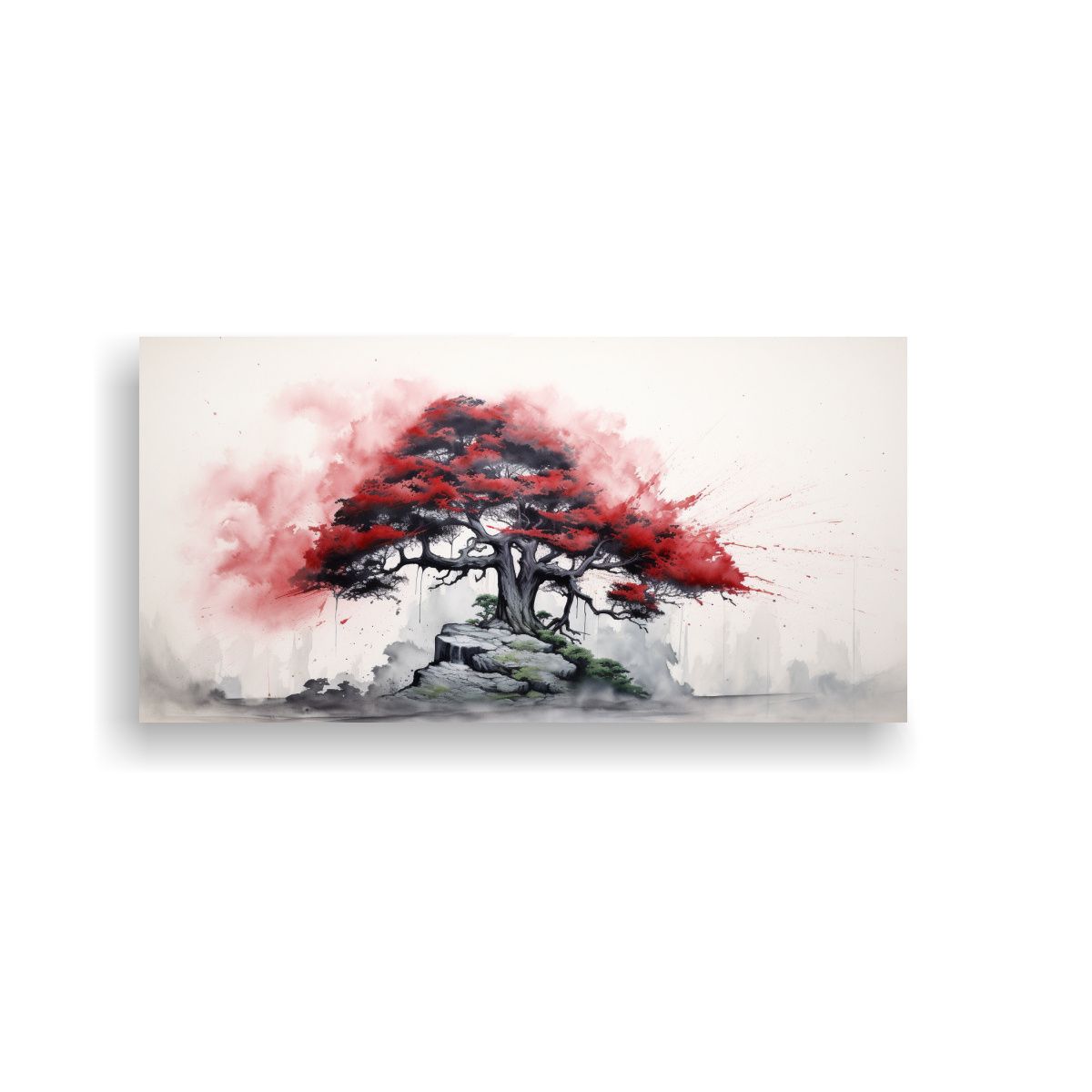 GENERICO - Pintura Abstracta De Colores En Bastidor Con 60x30 Cm