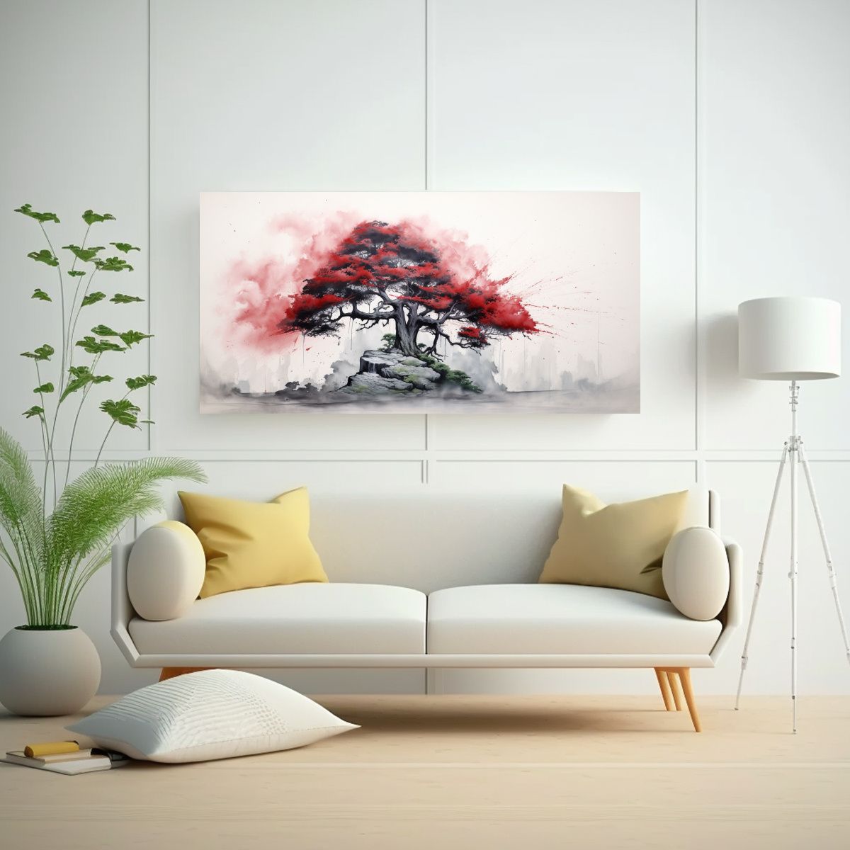 GENERICO - Pintura Abstracta De Colores En Bastidor Con 60x30 Cm