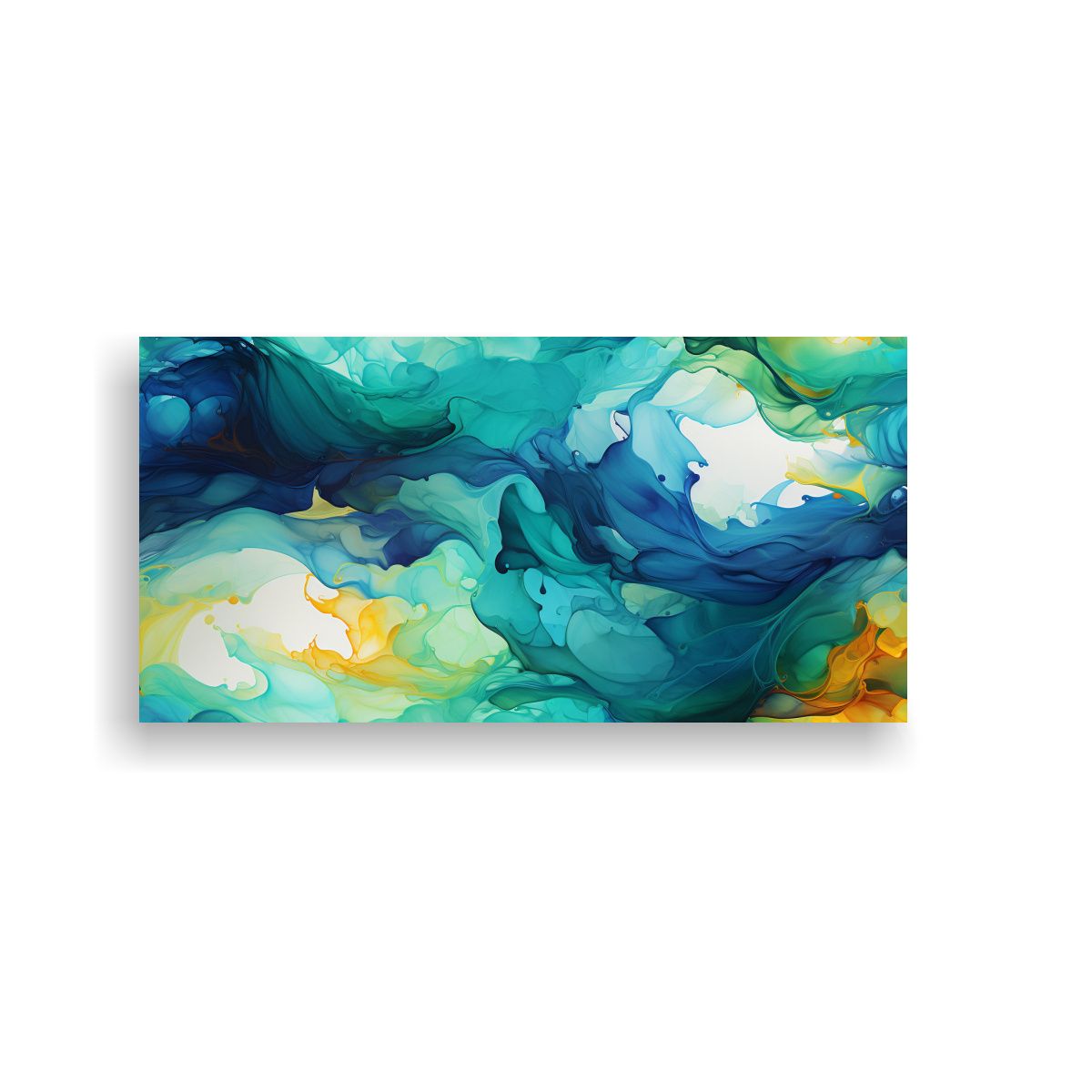 GENERICO - Cuadro Abstracto Único Con Colores Vibrantes En 100x50 Cm