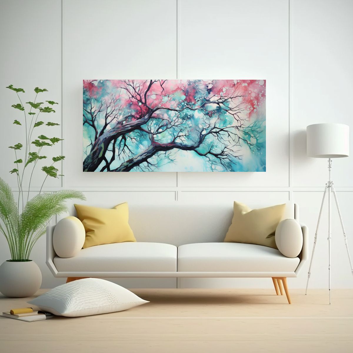 GENERICO - Pintura Abstracta A Kauri Tree En Colores 60x30 Cm