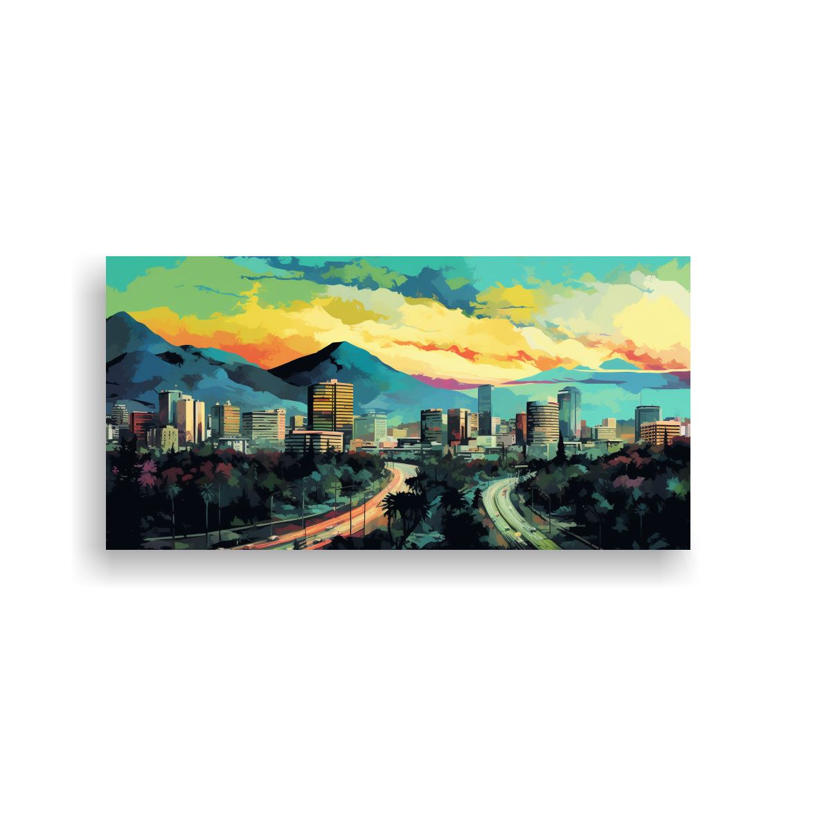 GENERICO - Cuadro Abstracto Intensidad En Santiago De Chile 80x40 Cm