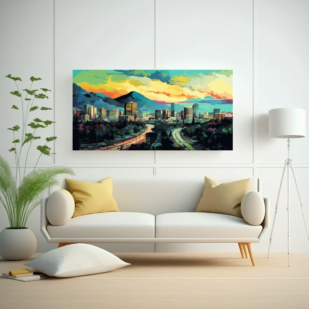 GENERICO - Cuadro Abstracto Intensidad En Santiago De Chile 80x40 Cm