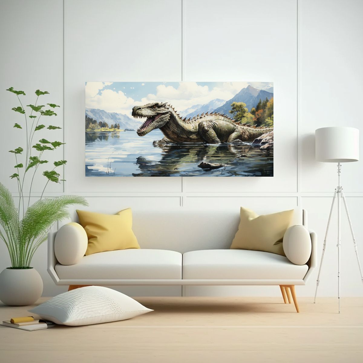 GENERICO - Cuadro Arte Gráfico Lienzo Monster Colorido 100x50 Cm