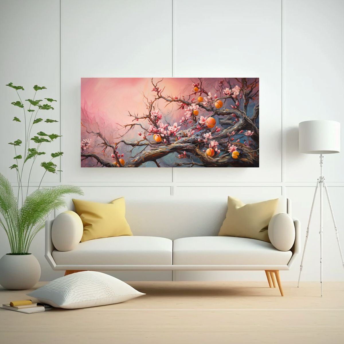GENERICO - Cuadro Abstracto Detallado De Un árbol De 60x30 Cm