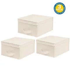 CARRY ALL - Pack 3 Caja Organizadora Plegable De Tela Beige M