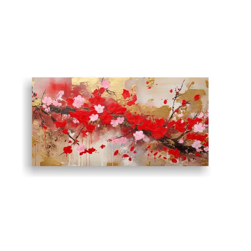 GENERICO - Cuadros Abstractos Japoneses En Relieve Arte 60x30 Cm